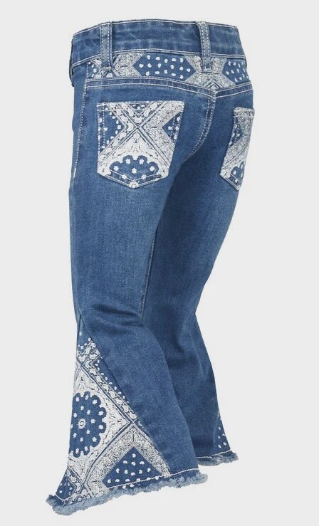 802164-450 TODDLER COWGIRL HARDARE BANDANA BELL BOTTOMS