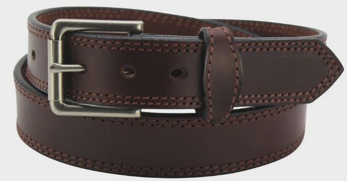 8018-36 MEN&#39;S GINGERICH LEATHER 1.5&quot; DOUBLE STITCHED WORK BELT