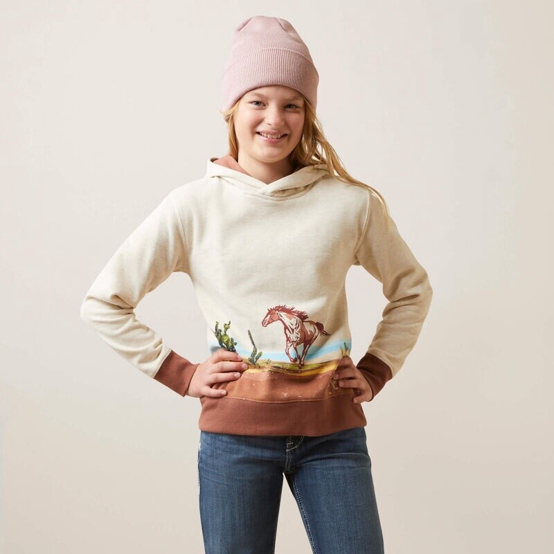10046460 GIRL&#39;S ARIAT WILD HORSE HOODY