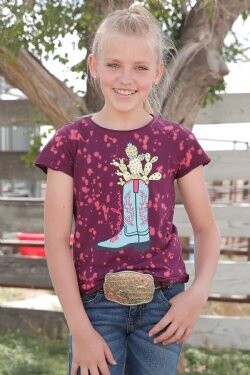 CTT8780001 GIRL&#39;S CRUEL GIRL SHORT SLEEVE PURPLE TEE