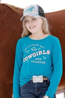 CTK8610003 GIRL&#39;S CRUEL GIRL LONG SLEEVE LIFE IS TOUGH TEE