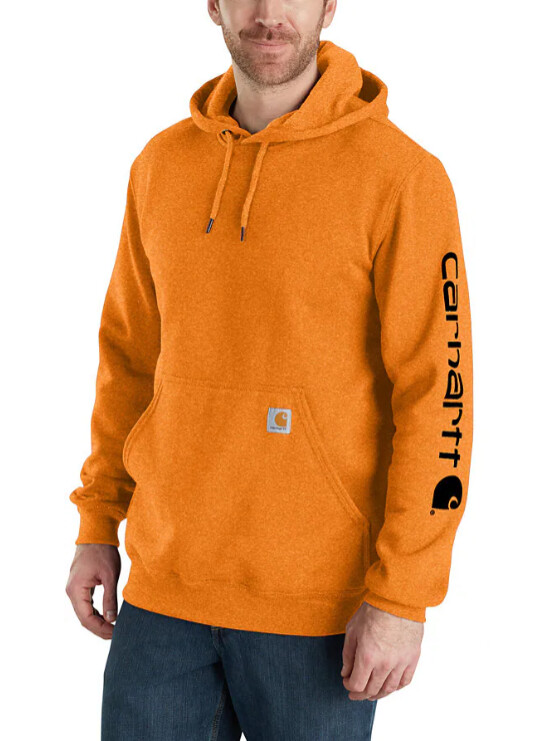 K288-Q66 MEN&#39;S CARHARTT LOOSE FIT MIDWEIGHT LOGO SLEEVE GRAPHIC HOODIE