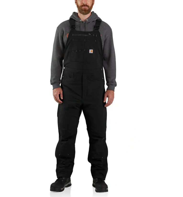 105004-BLK MEN&#39;S CARHARTT SUPER DUX™ RELAXED FIT INSULATED BIB OVERALL - 4 EXTREME WARMTH RATING