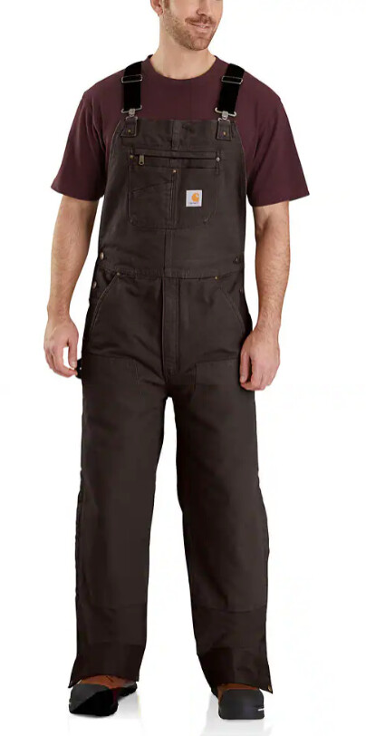 104031-DKB MEN&#39;S CARHARTT LOOSE FIT WASHED DUCK INSULATED BIB OVERALL - 3 WARMEST RATING