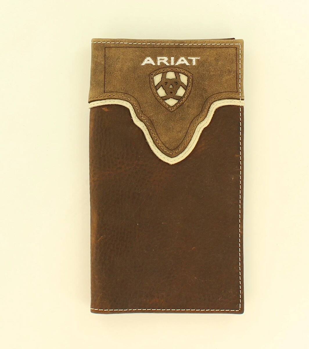 A3531244 ARIAT WESTERN LOGO OVERLAY RODEO WALLET