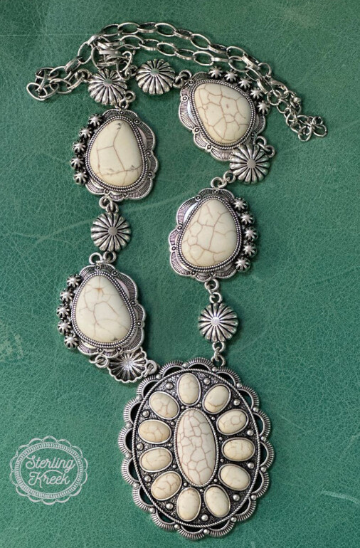 STERLING KREEK DAISY CONCHO NECKLACE