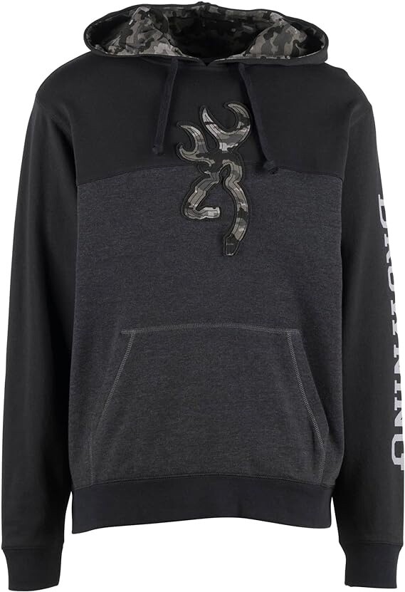 MEN&#39;S BROWNING BLACK PEAK BUCKMARK 2-TONE FLEECE HOODY