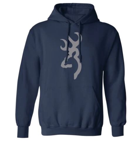 MEN&#39;S BROWNING BUCKMARK SOLID NAVY HOODY