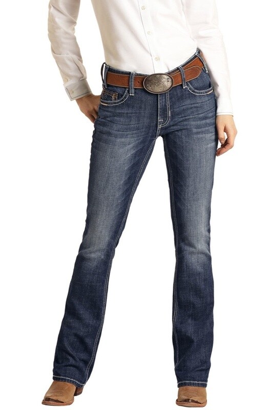 BW4RD02981 WOMEN'S ROCK &amp; ROLL  RAISED RIDING JEAN