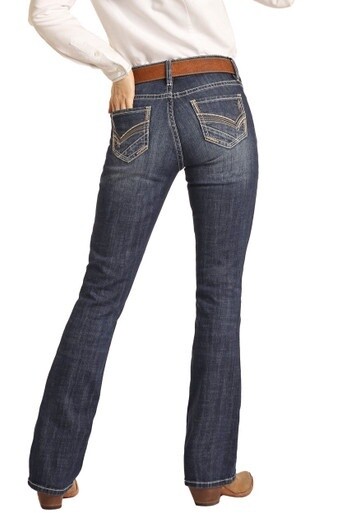 BW4RD02981 WOMEN'S ROCK &amp; ROLL  RAISED RIDING JEAN