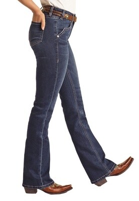 RRWD4MR0XL WOMEN&#39;S ROCK &amp; ROLL MID RISE EXTRA STRETCH BOOTCUT JEANS