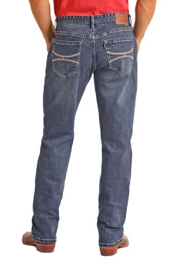 HYMDTBR1IG MEN'S ROCK &amp; ROLL ROPE STITCH HOOEY STACKABLE BOOTCUT JEAN