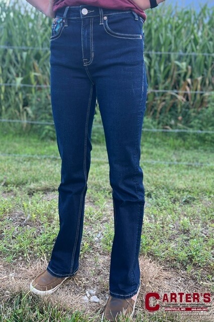 HW4HD02606 WOMEN'S HOOEY PETAL HIGH RISE EXTRA STRETCH BOOTCUT JEANS