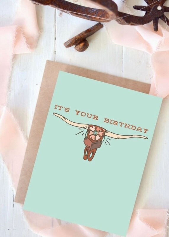 &quot;HAPPY BIRTHDAY COWGIRL&quot; WESTERN GREETING CARD
