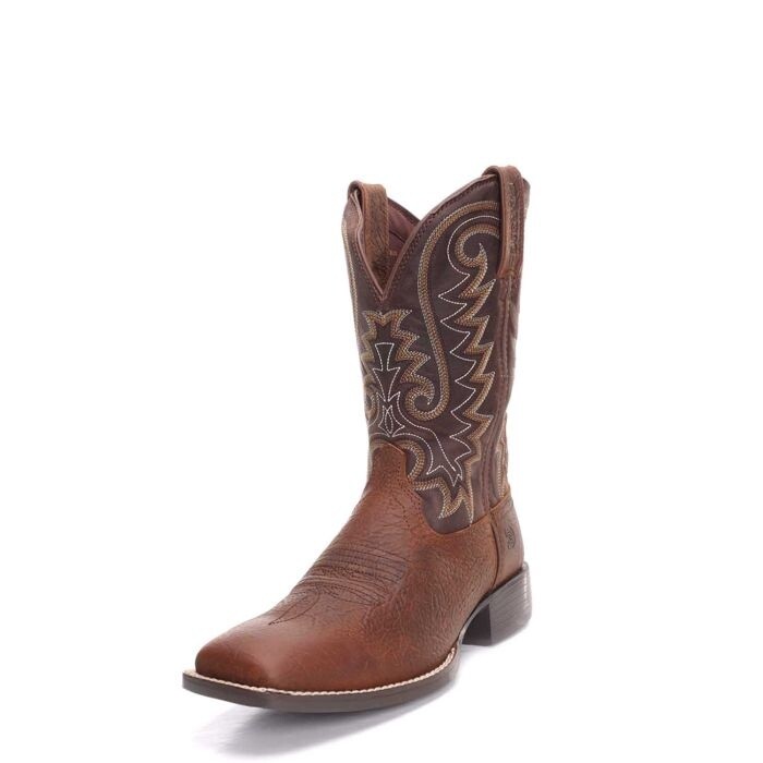 DDB0379 MEN&#39;S DURANGO 11&quot; BAY BROWN SQUARE-TOE WESTERN BOOT