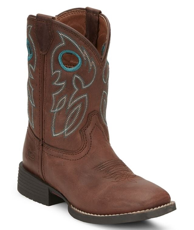 JK7522 KID&#39;S JUSTIN BOWLINE WESTERN BOOT
