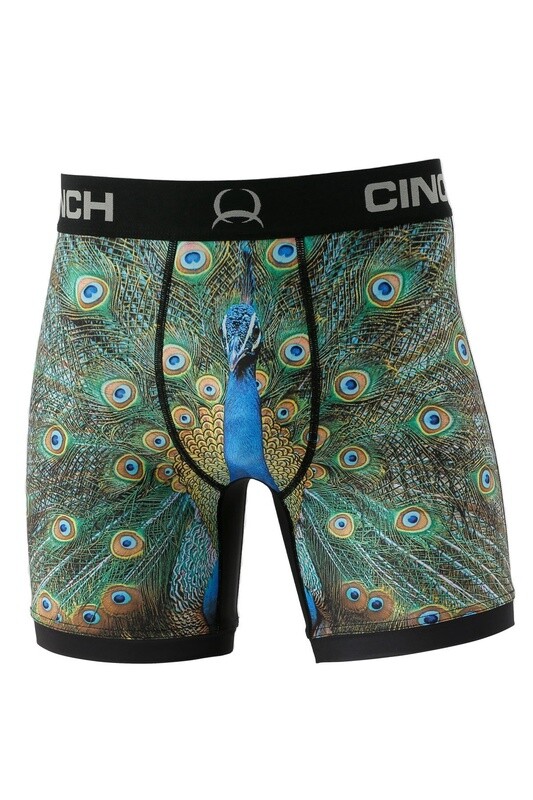 MXY6009016 MEN&#39;S CINCH 6&quot; PEACOCK BOXER BRIEF