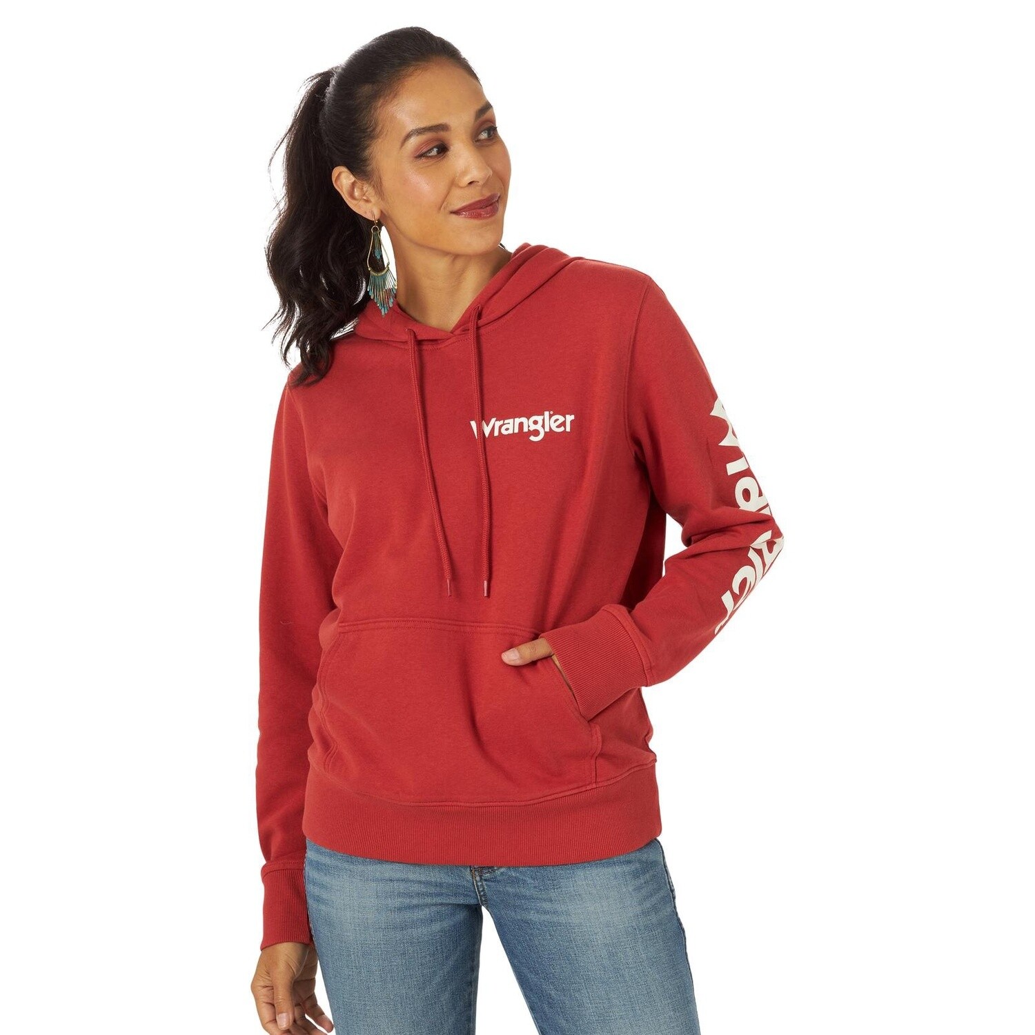 112317302 Women&#39;s  Wrangler® Retro® Americana Hoodie - Rust