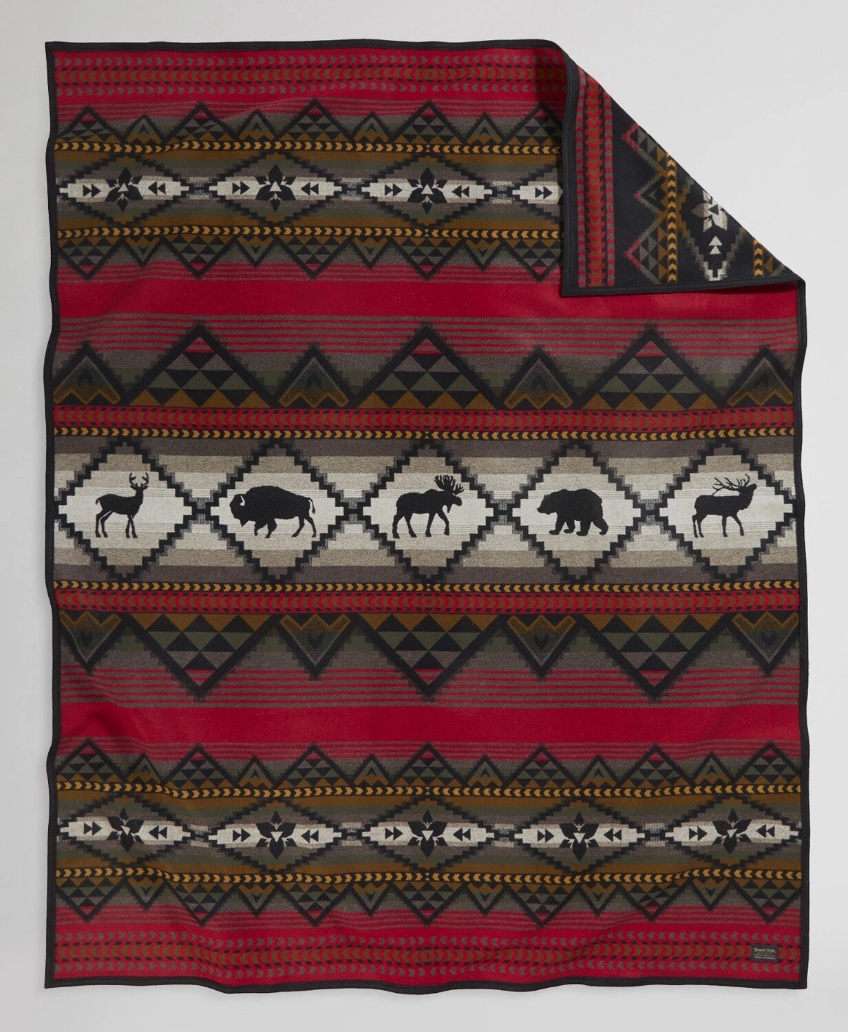 ZE493-57000 PENDLETON JACQUARD UNNAPPED BLANKET ROBE - LOST TRAIL