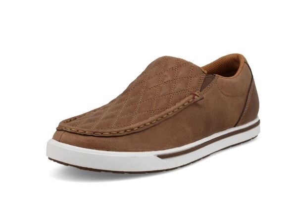 WCA0086 WOMEN&#39;S TWISTED X BROWN SLIP-ON QUILTED KICKS