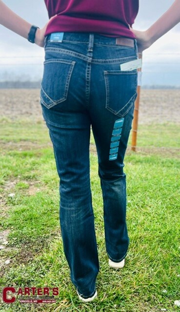 BW4RD03576 WOMEN&#39;S ROCK &amp; ROLL DARK WASH RIDING JEAN