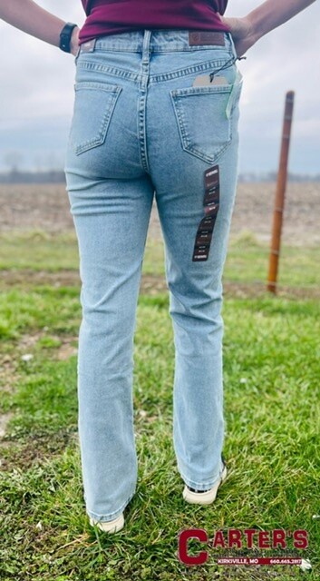 BW4HD03569 WOMEN&#39;S ROCK &amp; ROLL TWO TONE HIGH RISE BOOTCUT JEAN