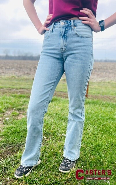BW4HD03569 WOMEN'S ROCK &amp; ROLL TWO TONE HIGH RISE BOOTCUT JEAN