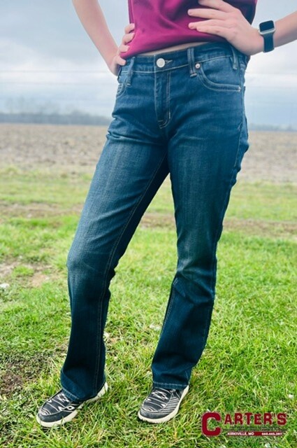 BW4RD03576 WOMEN'S ROCK &amp; ROLL DARK WASH RIDING JEAN