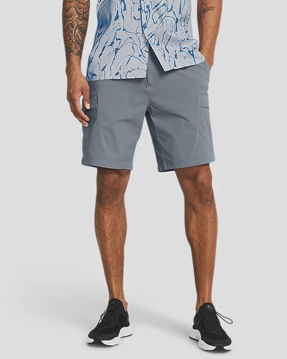 1383560-002 MEN&#39;S UNDER ARMOUR FISH HUNTER 2.0 CARGO SHORT - GRAY