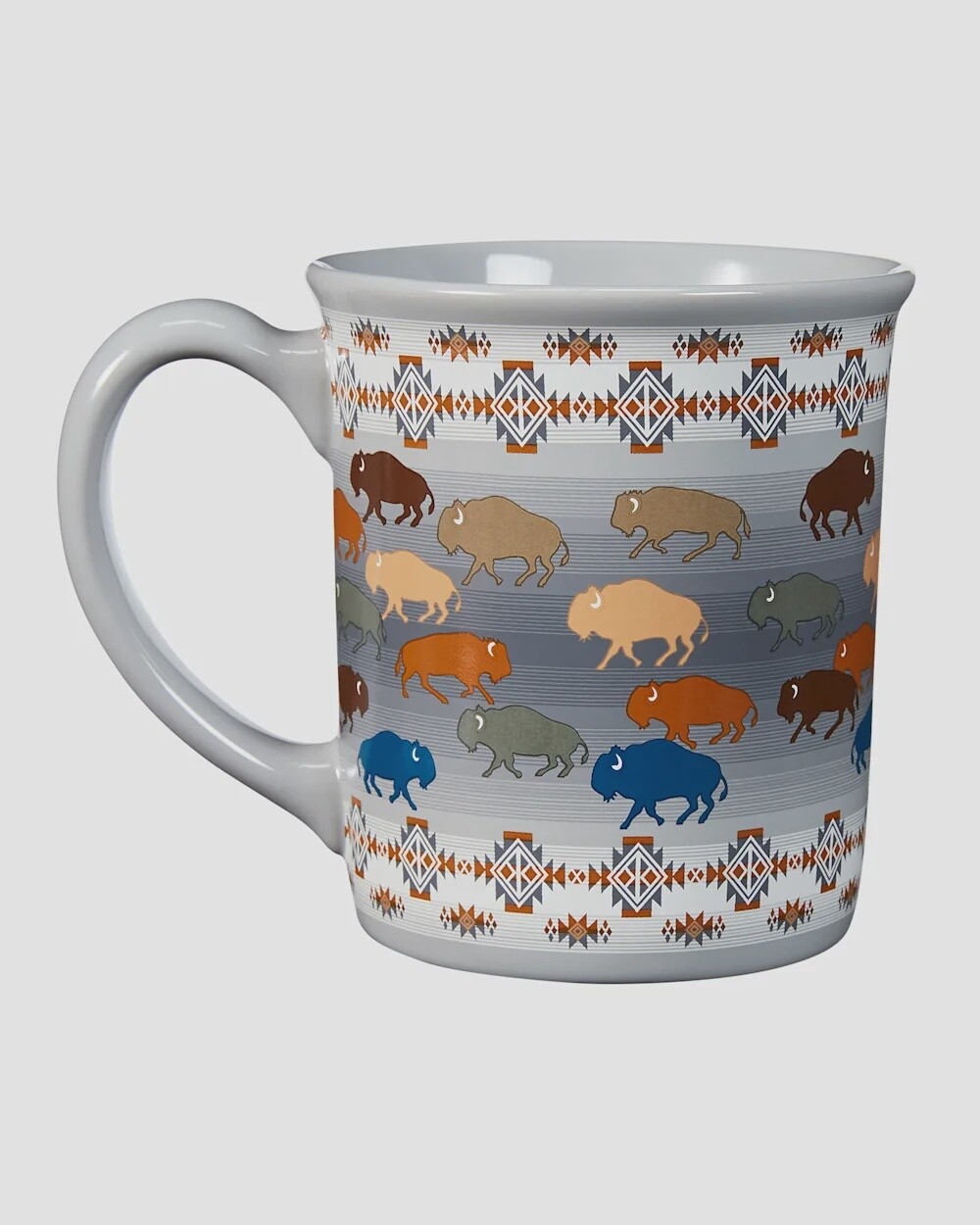 XC871-53787 PENDLETON 18 OZ. CERAMIC MUG - PRAIRIE RUSH HOUR GREY