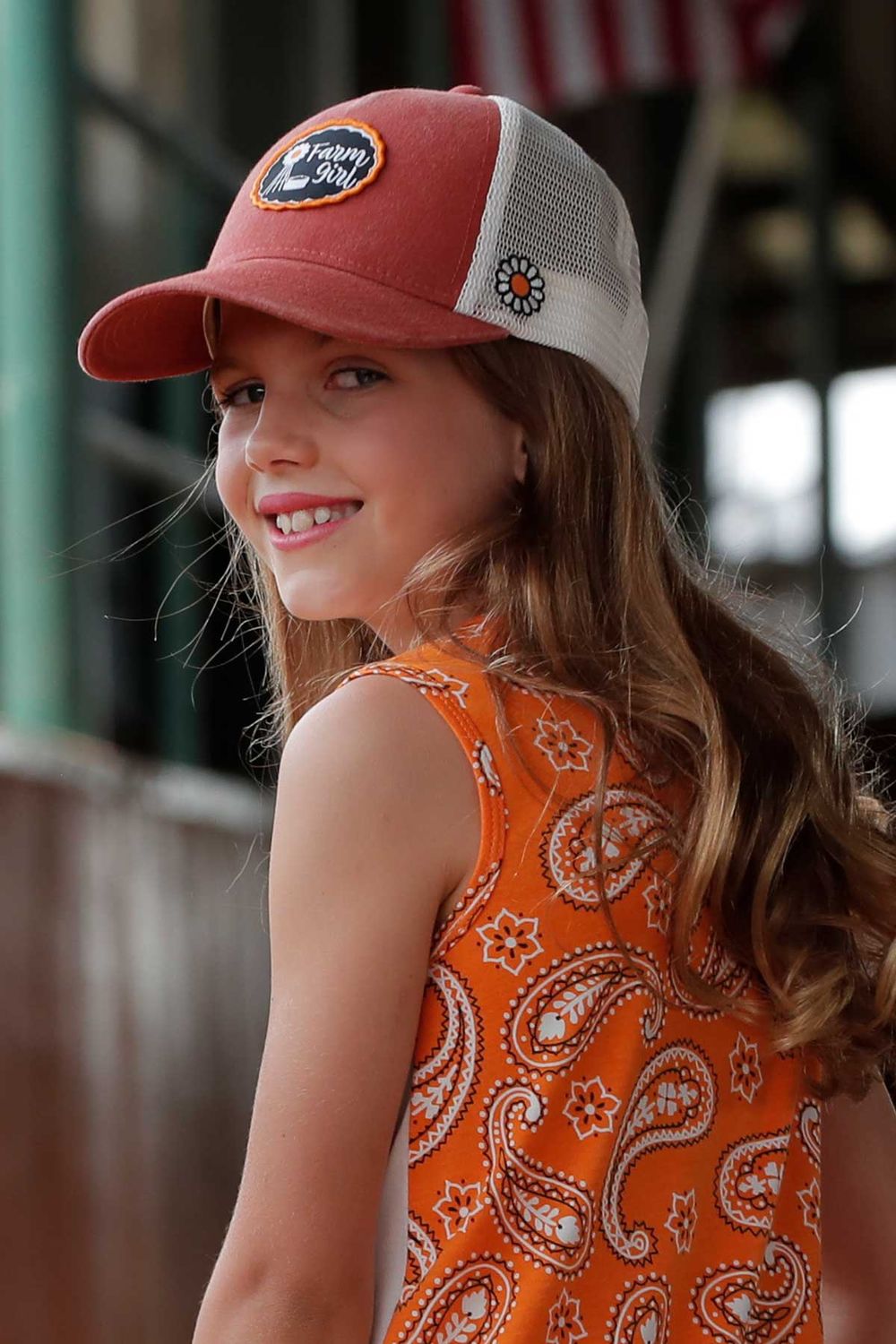 CCC0042026 YOUTH GIRL&#39;S CRUEL GIRL RED FARM GIRL HAT