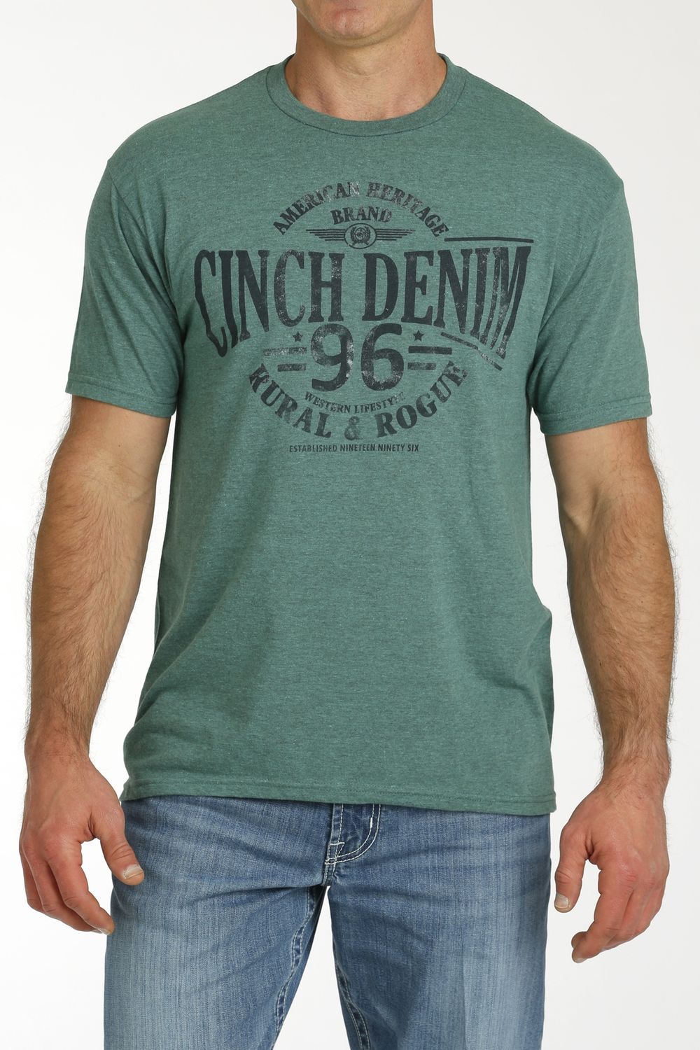 MTT1690620 MEN&#39;S CINCH GREEN GRAPHIC LOGO SHORT-SLEEVE TEE