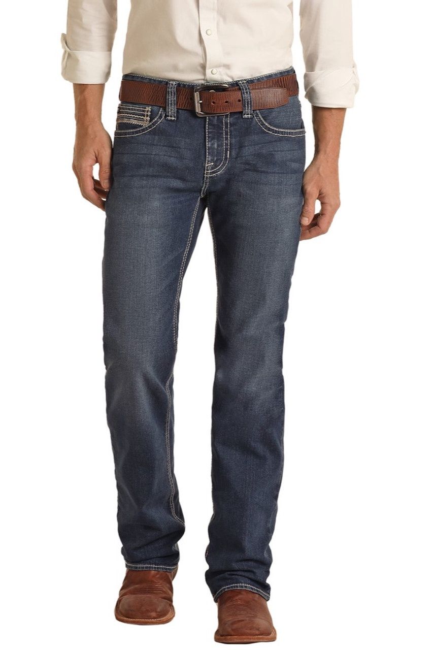 BM1PD03105 MEN&#39;S ROCK &amp; ROLL REFLEX ROPE STITCH PISTOL  REGULAR STRAIGHT JEAN