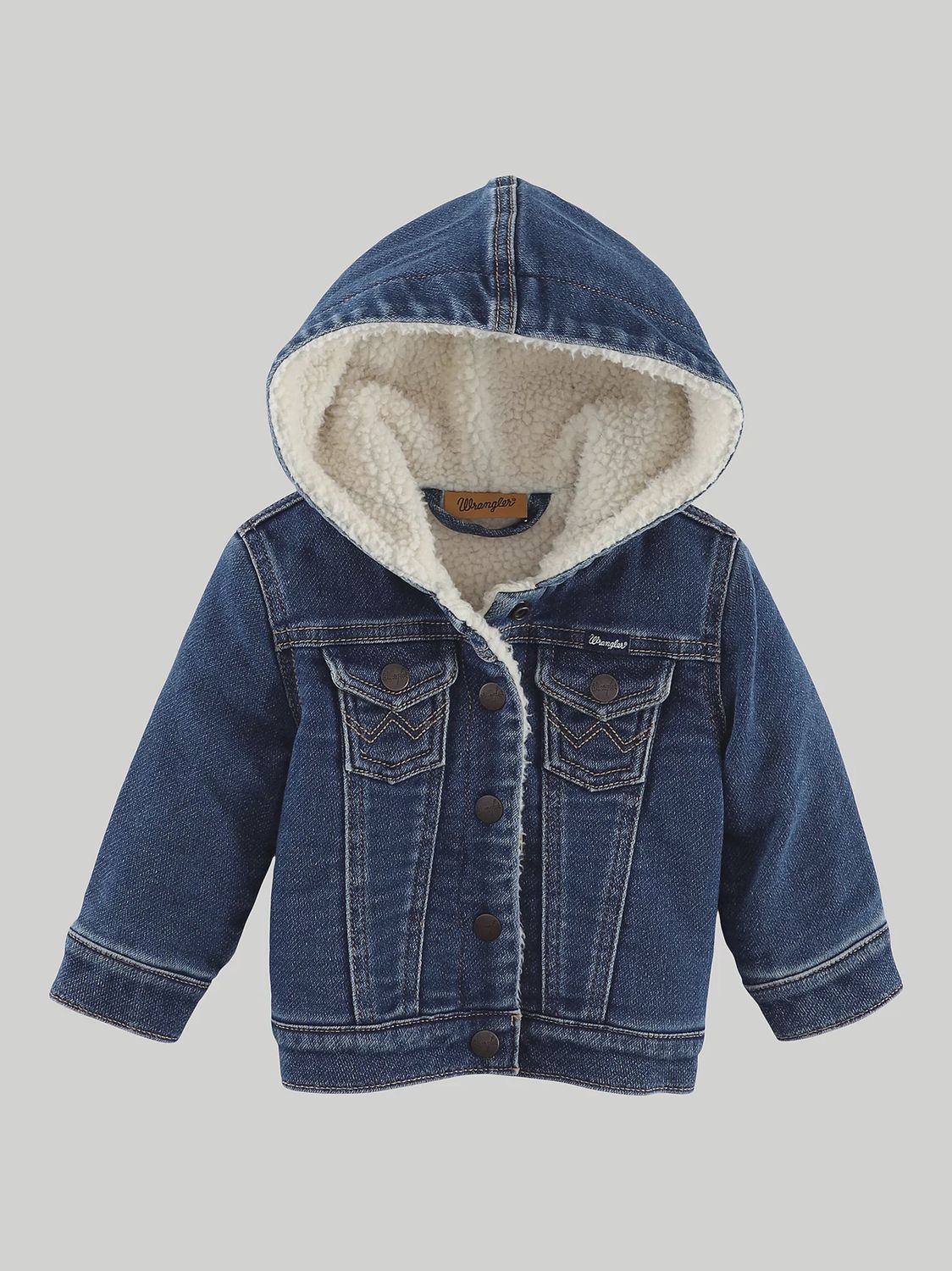 112335833 IFANT &amp; TODDLER GIRL&#39;S WRANGLER SHERPA LINED DENIM JACKET