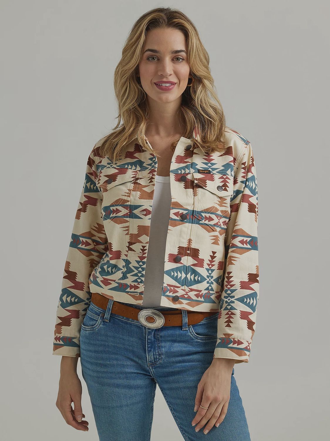 112346156 WOMEN&#39;S WRANGLER Aztec Western® Boyfriend Jacket