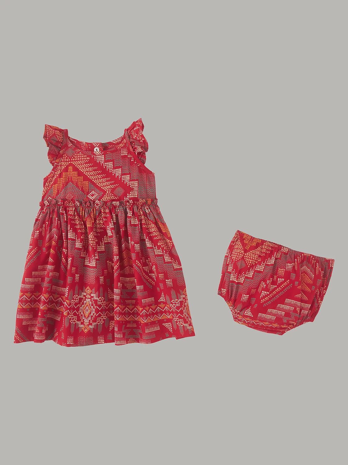 112346560 GIRL&#39;S Wrangler® Baby Girl Dress - Red Multi