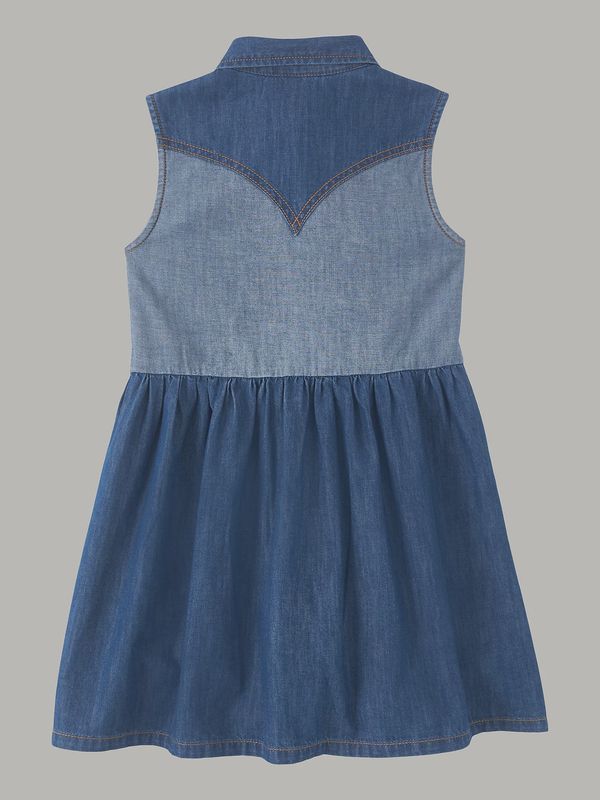 112346570 GIRL'S WRANGLER 2-TONE DENIM DRESS