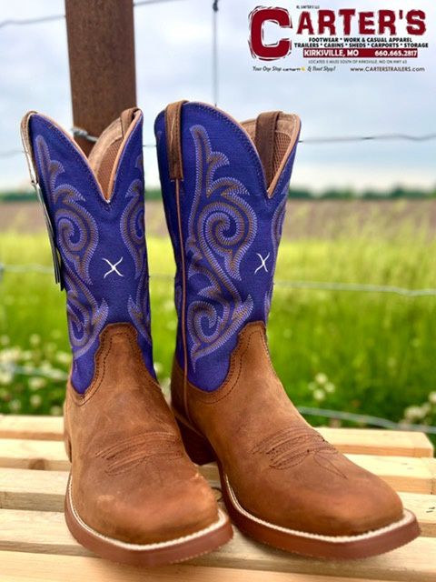 WXTR009 WOMEN&#39;S TWISTED X 11&quot; IRIS SHAFT &amp; DISTRESSED SADDLE SQUARE-TOE  WESTERN BOOT