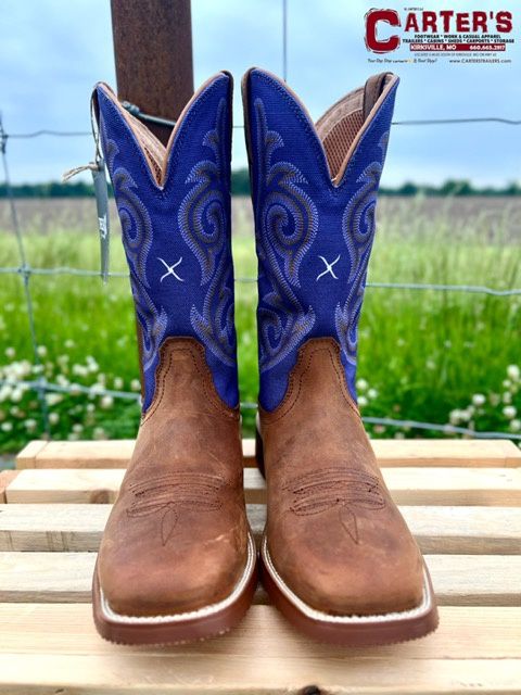 WXTR009 WOMEN'S TWISTED X 11" IRIS SHAFT &amp; DISTRESSED SADDLE SQUARE-TOE  WESTERN BOOT