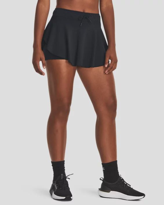 1383636-001 WOMEN&#39;S UNDER ARMOUR ESSENTIAL SPLIT SKORT - BLACK