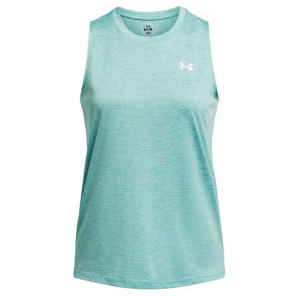 1383656-482 WOMEN&#39;S UNDER ARMOUR TECH TANK TWIST - GREEN