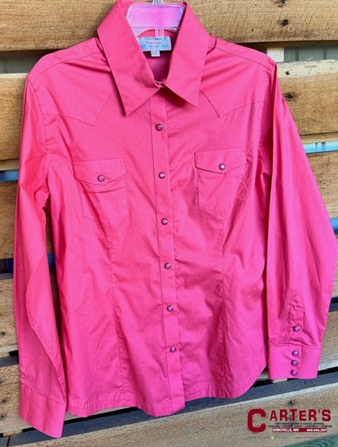 PSWSOSR0LT WOMEN&#39;S PANHANDLE PEACH LONG-SLEEVE SNAP DOWN WESTERN SHIRT