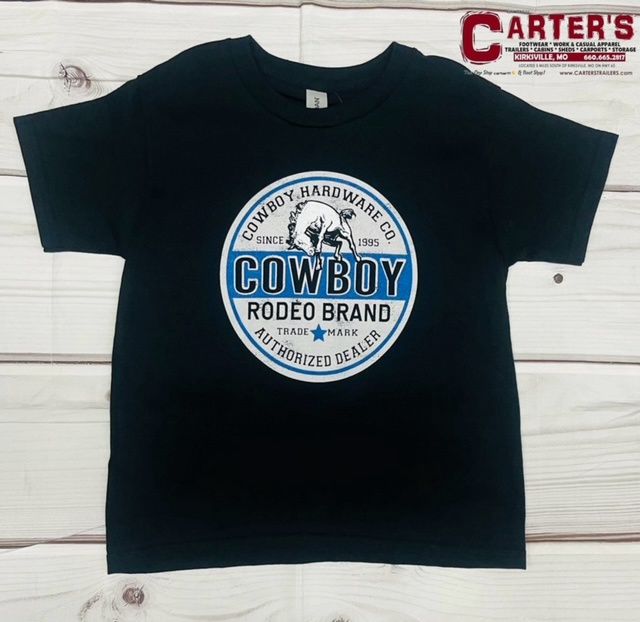 330756-010-K BOY&#39;S COWBOY HARDWARE RODEO BRAND SHORT-SLEEVE TEE