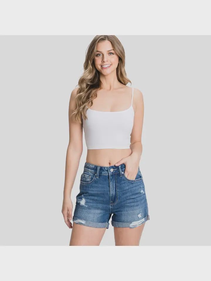 T931NHR-T WOMEN&#39;S PETRA 153 HIGH-RISE DENIM SHORTS