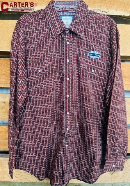 RMN2S02818 MEN&#39;S PANHANDLE LONG-SLEEVE 2-POCKET SNAP WESTERN SHIRT