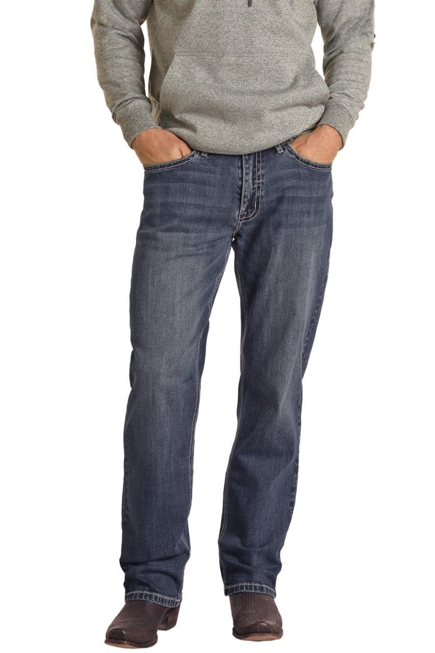 HMTBD03076 MEN&#39;S HOOEY BY ROCK &amp; ROLL DOUBLE BARREL STACKABLE BOOT RELAXED FIT JEAN