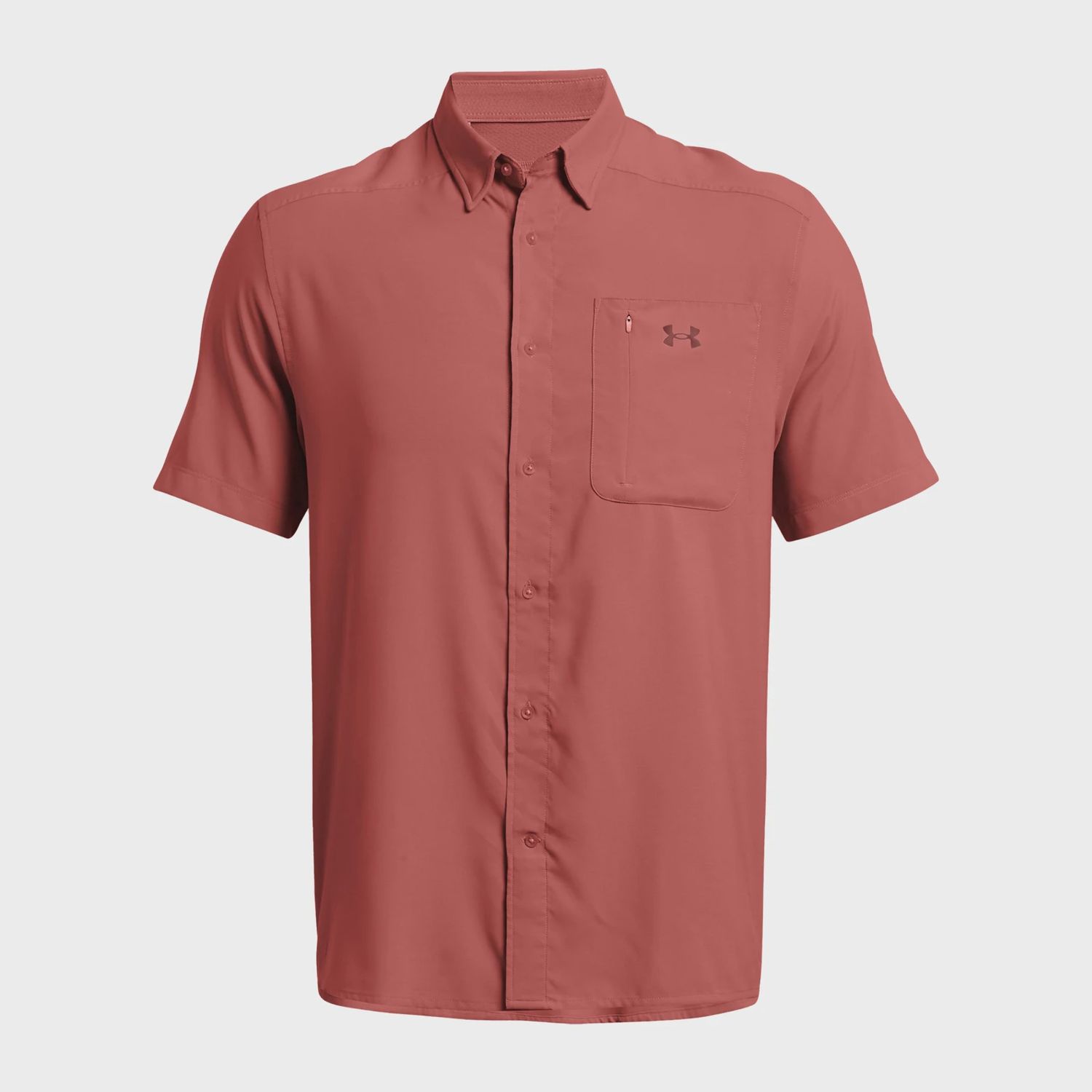 1369306-611 MEN&#39;S UNDER ARMOUR SHORT-SLEEVE DRIFT TIDE 2.0 BUTTON SHIRT - RED