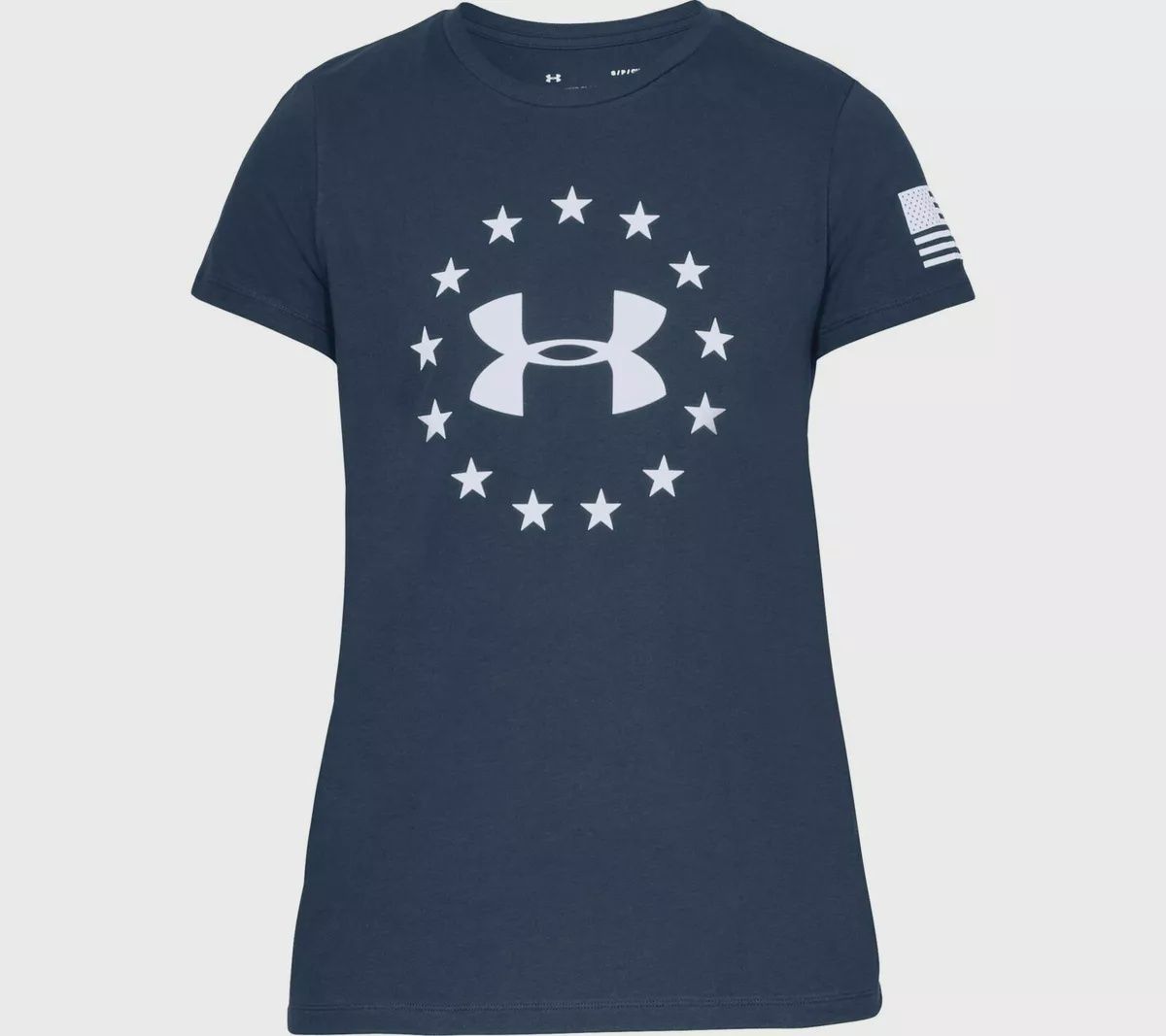 1333372-408 WOMEN&#39;S UNDER ARMOUR S/S FREEDOM FLAG TEE