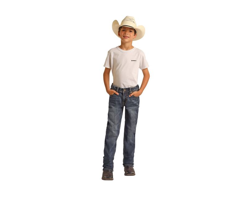 HYBD1RR10U BOY&#39;S HOOEY BY ROCK &amp; ROLL MEDIUM WASH SLIM FIT JEAN