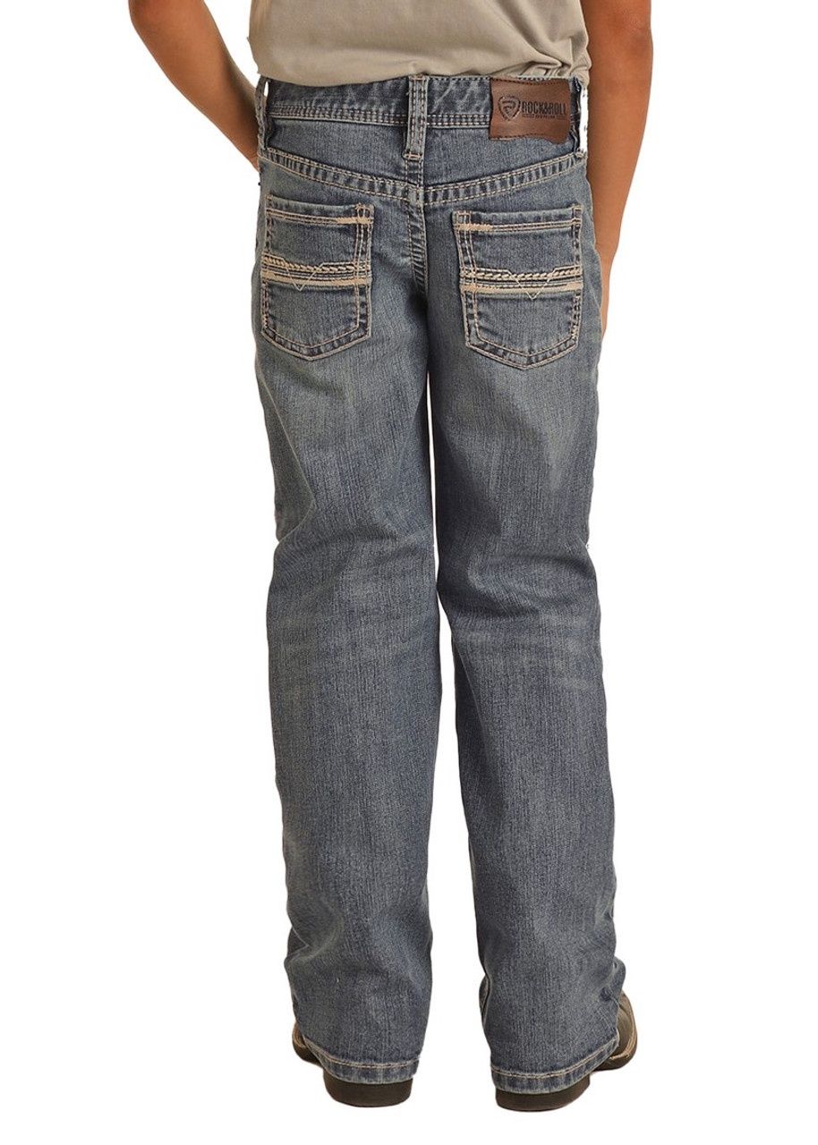 BB0BD04375 BOY&#39;S ROCK &amp; ROLL STRAIGHT BOOTCUT JEAN